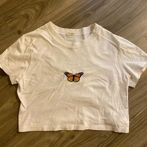 Brandy Melville/John Galt Butterfly Crop Tee